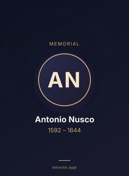 Memorial portrait of Antonio Nusco