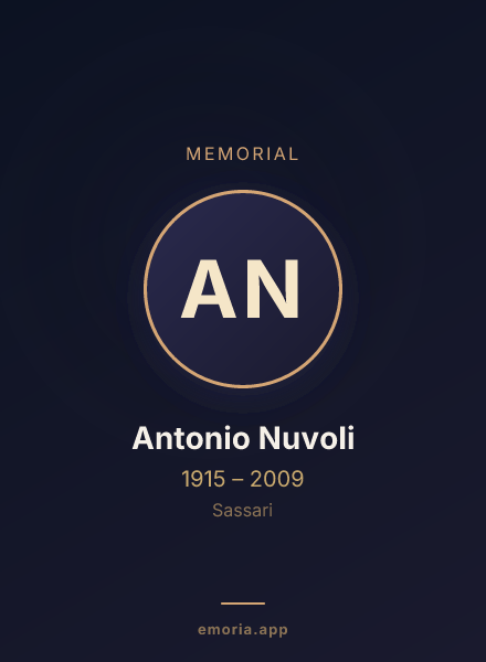 Memorial portrait of Antonio Nuvoli