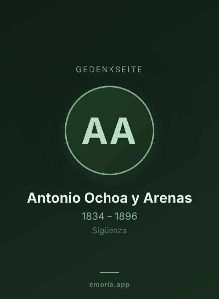 Gedenkportrait von Antonio Ochoa y Arenas