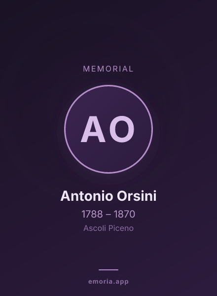 Memorial portrait of Antonio Orsini