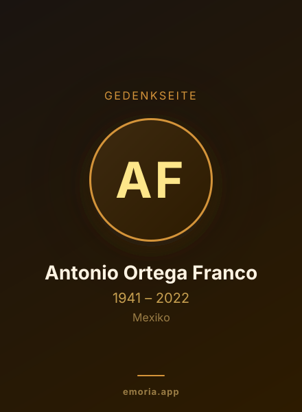 Gedenkportrait von Antonio Ortega Franco