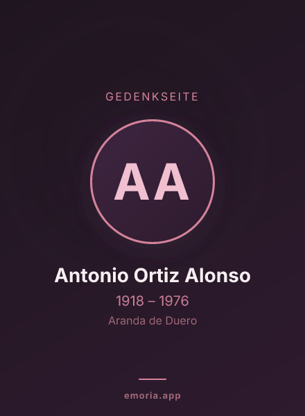 Gedenkportrait von Antonio Ortiz Alonso