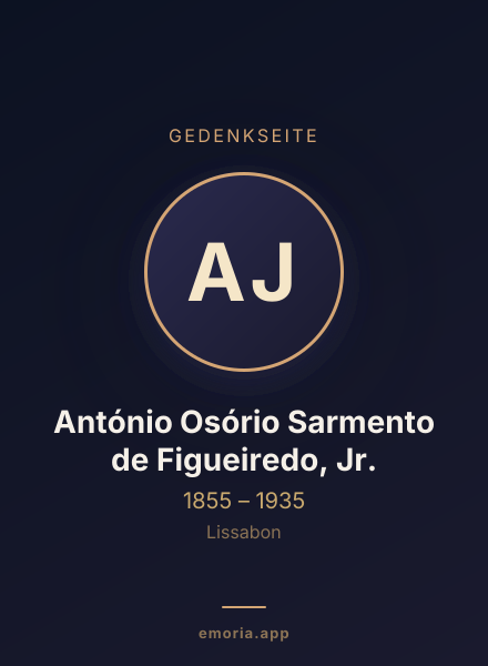 Gedenkportrait von António Osório Sarmento de Figueiredo, Jr.