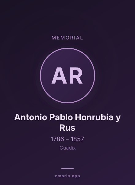 Memorial portrait of Antonio Pablo Honrubia y Rus