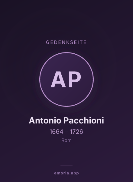 Gedenkportrait von Antonio Pacchioni
