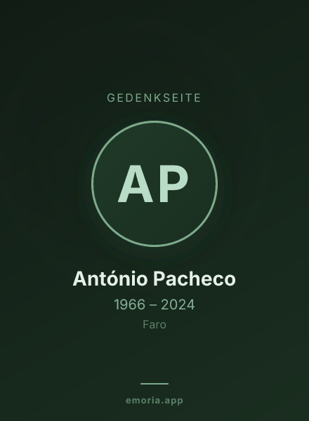 Gedenkportrait von António Pacheco