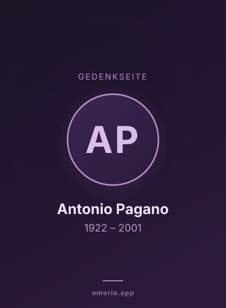 Gedenkportrait von Antonio Pagano