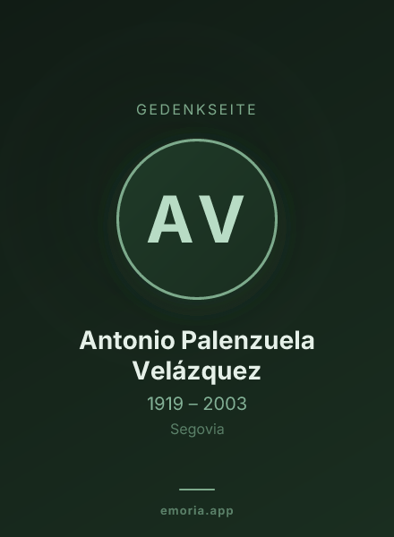 Gedenkportrait von Antonio Palenzuela Velázquez