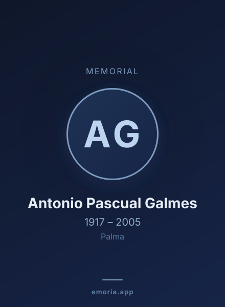 Memorial portrait of Antonio Pascual Galmes
