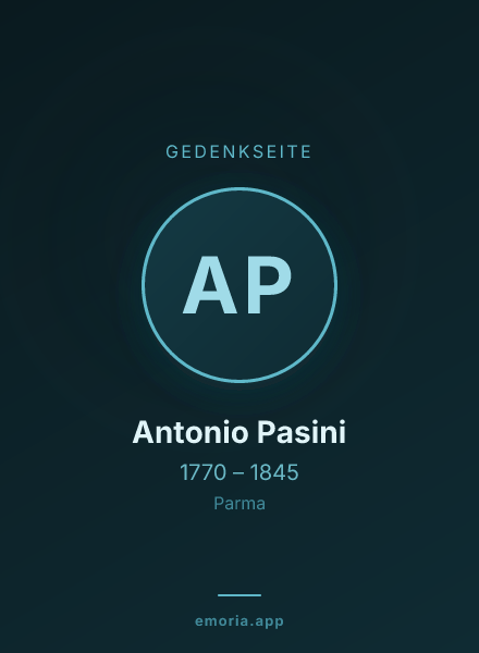 Gedenkportrait von Antonio Pasini