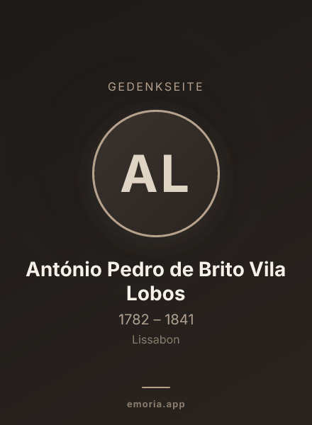 Gedenkportrait von António Pedro de Brito Vila Lobos