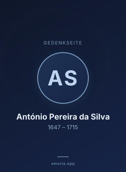 Gedenkportrait von António Pereira da Silva