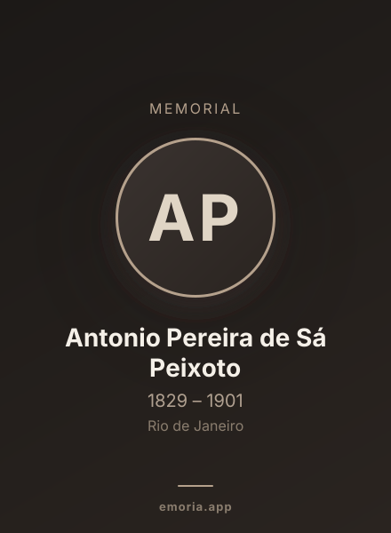 Memorial portrait of Antonio Pereira de Sá Peixoto