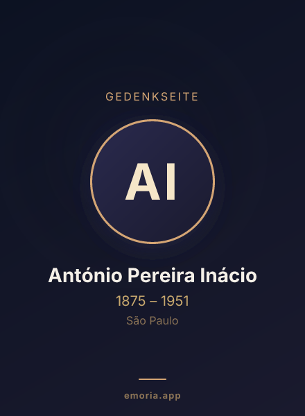 Gedenkportrait von António Pereira Inácio