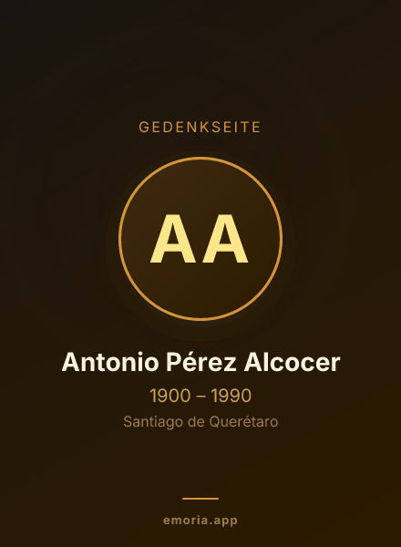 Gedenkportrait von Antonio Pérez Alcocer