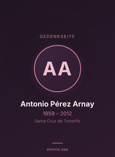 Gedenkportrait von Antonio Pérez Arnay