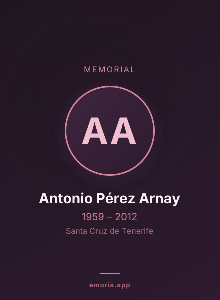 Memorial portrait of Antonio Pérez Arnay