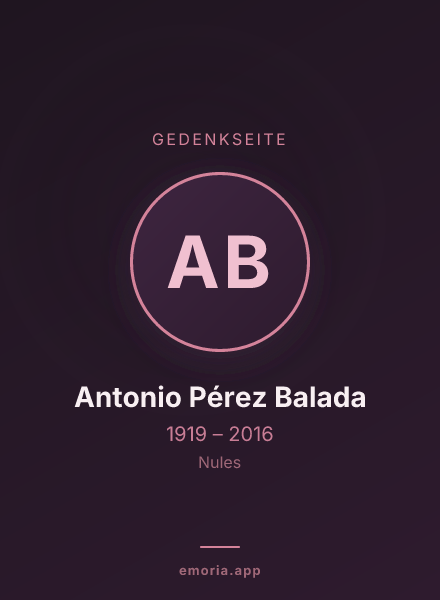 Gedenkportrait von Antonio Pérez Balada