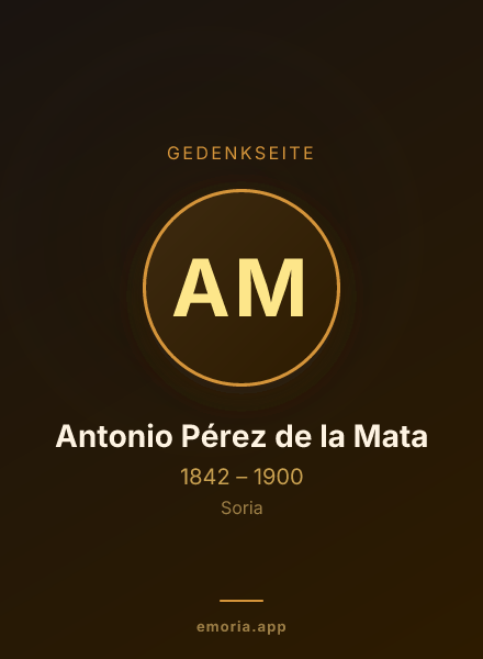 Gedenkportrait von Antonio Pérez de la Mata