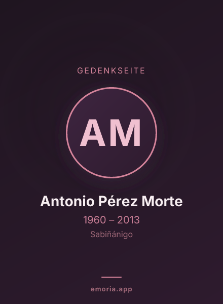 Gedenkportrait von Antonio Pérez Morte