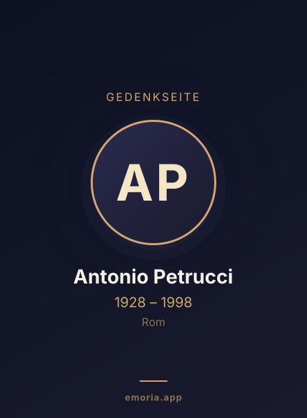 Gedenkportrait von Antonio Petrucci