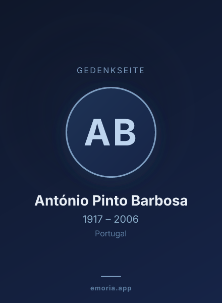 Gedenkportrait von António Pinto Barbosa