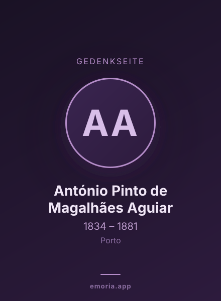 Gedenkportrait von António Pinto de Magalhães Aguiar