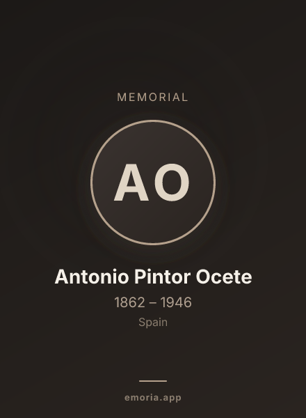 Memorial portrait of Antonio Pintor Ocete