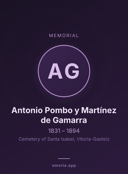 Memorial portrait of Antonio Pombo y Martínez de Gamarra