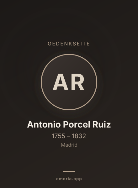 Gedenkportrait von Antonio Porcel Ruiz