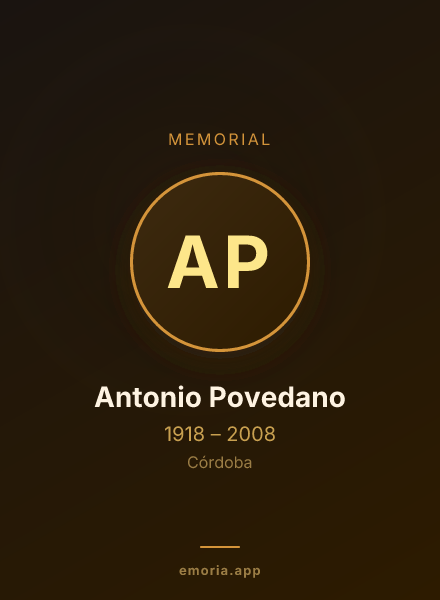 Memorial portrait of Antonio Povedano