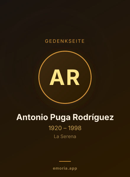 Gedenkportrait von Antonio Puga Rodríguez