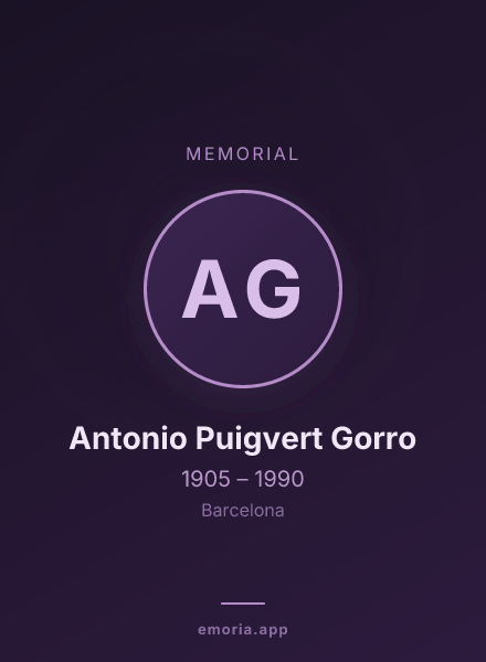 Memorial portrait of Antonio Puigvert Gorro