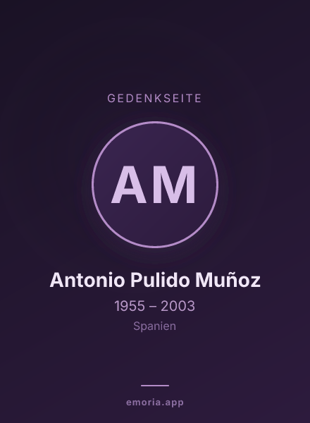 Gedenkportrait von Antonio Pulido Muñoz