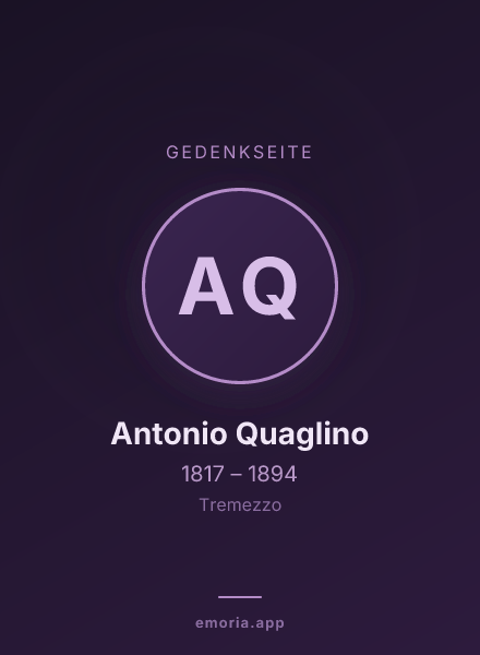 Gedenkportrait von Antonio Quaglino