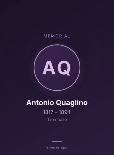 Memorial portrait of Antonio Quaglino