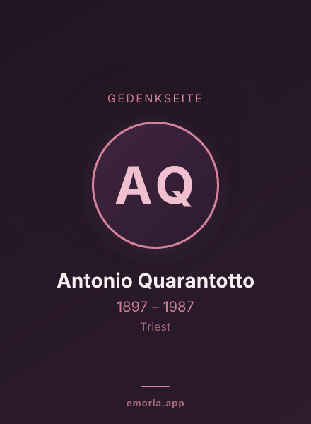 Gedenkportrait von Antonio Quarantotto
