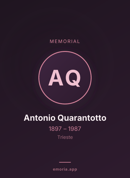 Memorial portrait of Antonio Quarantotto