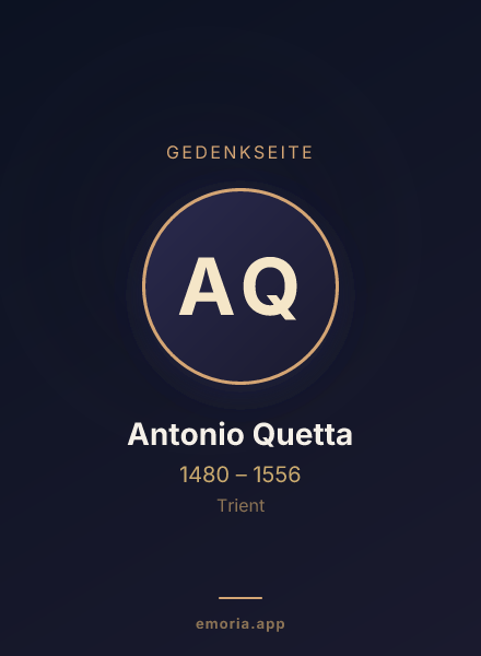 Gedenkportrait von Antonio Quetta