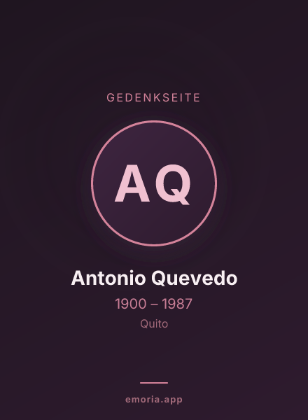 Gedenkportrait von Antonio Quevedo