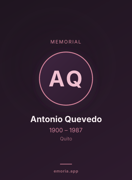 Memorial portrait of Antonio Quevedo