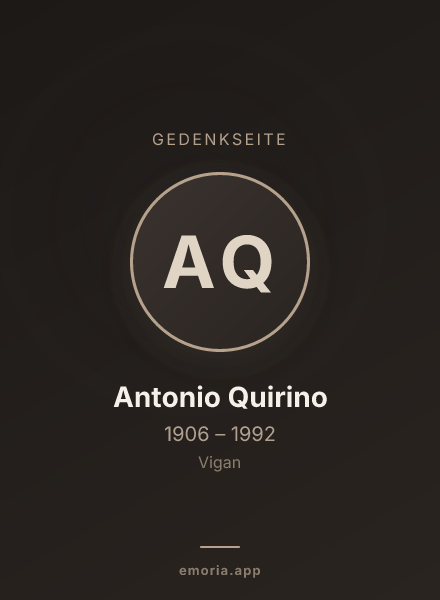 Gedenkportrait von Antonio Quirino