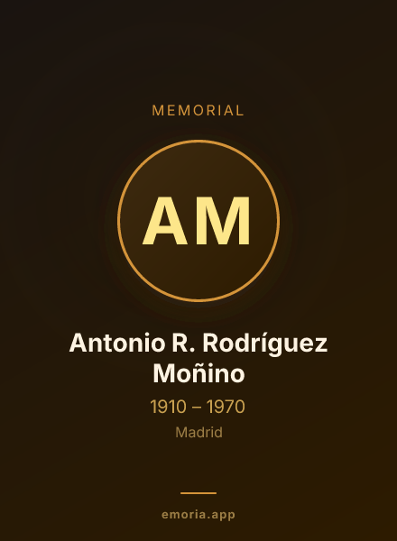 Memorial portrait of Antonio R. Rodríguez Moñino