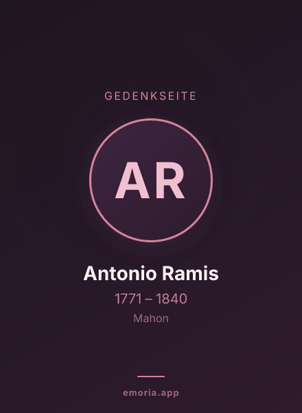Gedenkportrait von Antonio Ramis