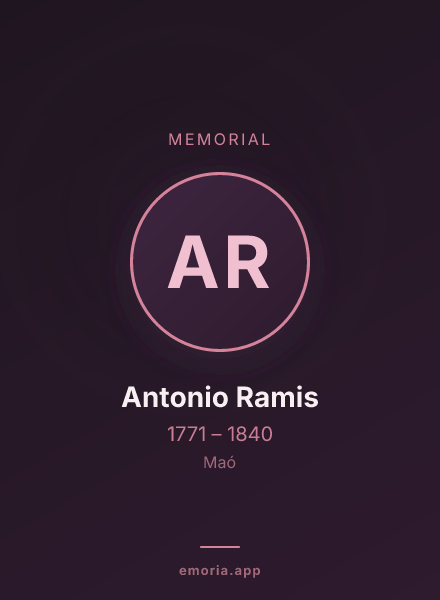 Memorial portrait of Antonio Ramis