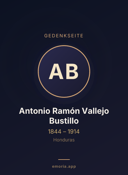 Gedenkportrait von Antonio Ramón Vallejo Bustillo