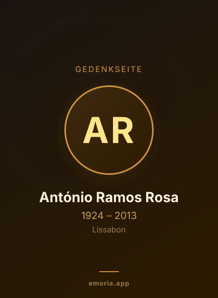 Gedenkportrait von António Ramos Rosa