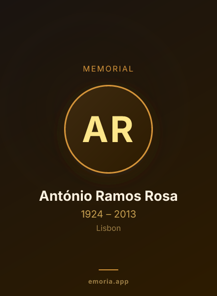 Memorial portrait of António Ramos Rosa
