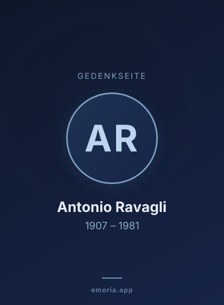 Gedenkportrait von Antonio Ravagli