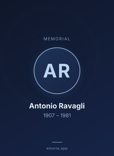 Memorial portrait of Antonio Ravagli